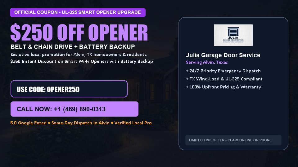 Julia Garage Door Service $250 OFF Premium LiftMaster Opener Installation